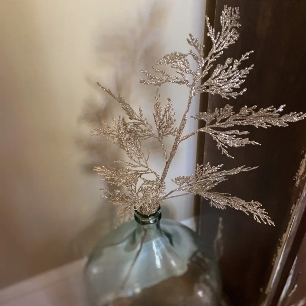 Anthropologie Terrain Christmas Silver Pine Stem
